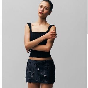 GUIZIO - Sequined Miniskirt Black - XS